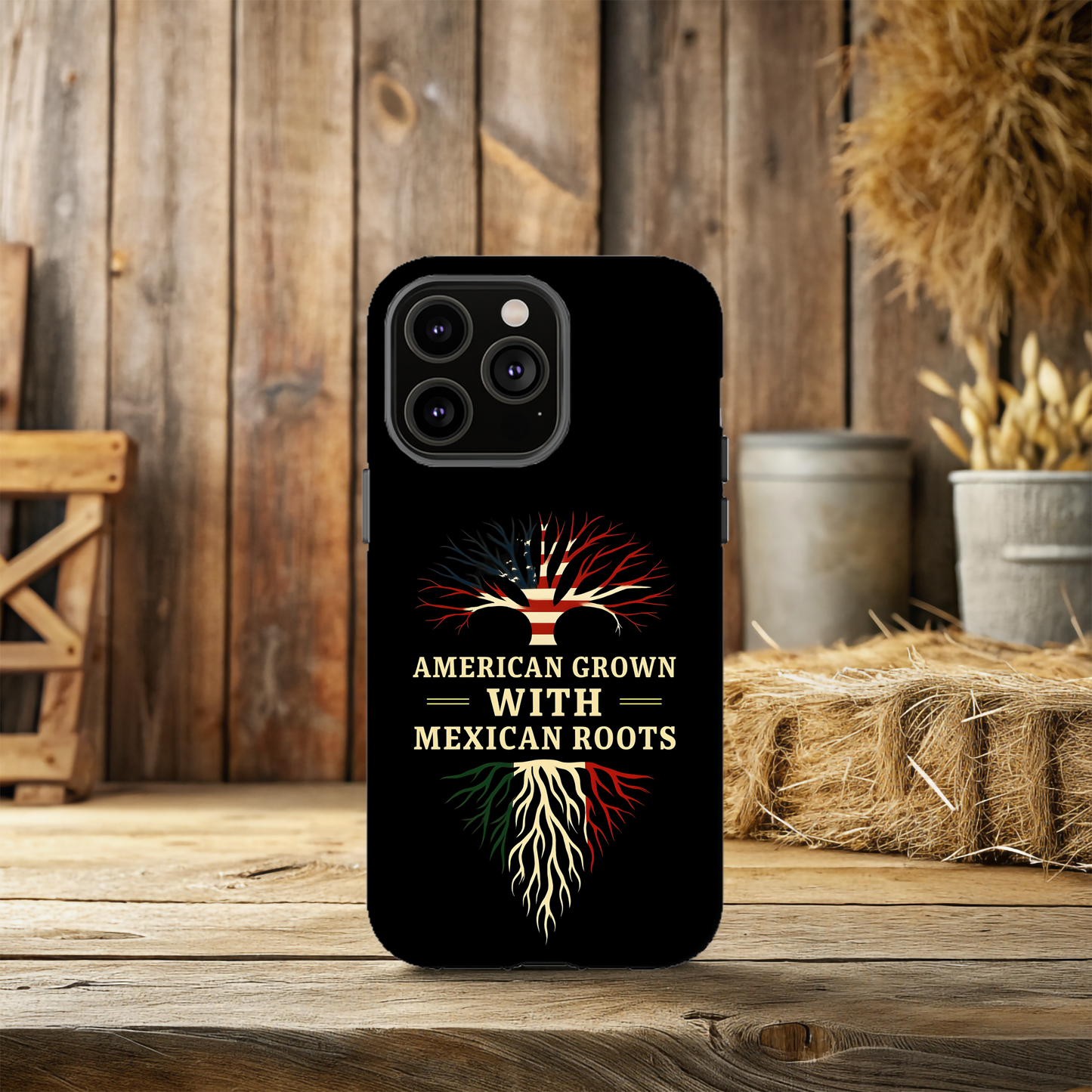 American Grown Magnetic Phone Case, Custom Tough Phone Cover, Unique Phone Accessory, Gift for Her, Multicultural Pride