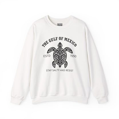 Gulf of Mexico Turtle Sweatshirt - Stay Salty and Resist