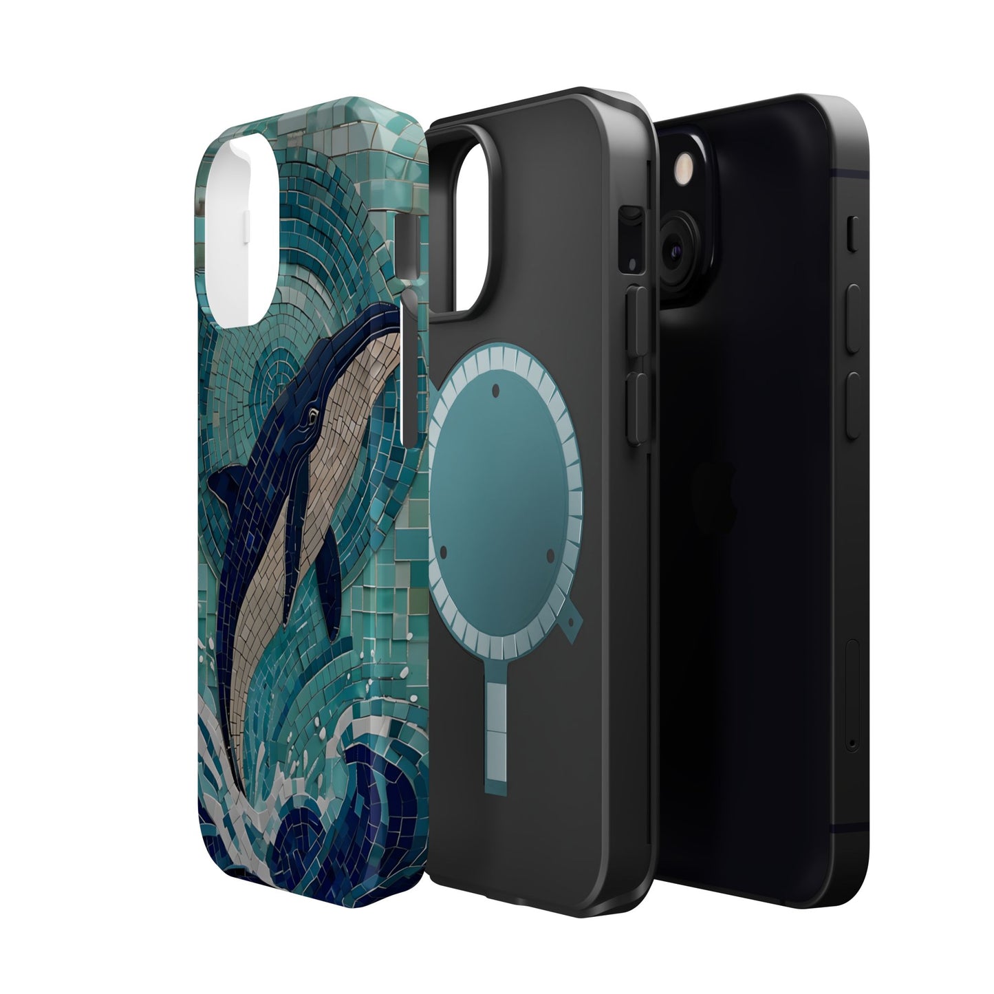 Whale Watching Mosaic iPhone Case, Whale Art, Unique Phone Case, Humpback Whale, Whale Gift, Marine Biology, Whale Watcher