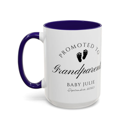 Promoted to Grandparents Mug, Pregnancy Announcement Coffee Cup, Baby Reveal Gift, New Grandparent Mug, Personalized Baby Announcement