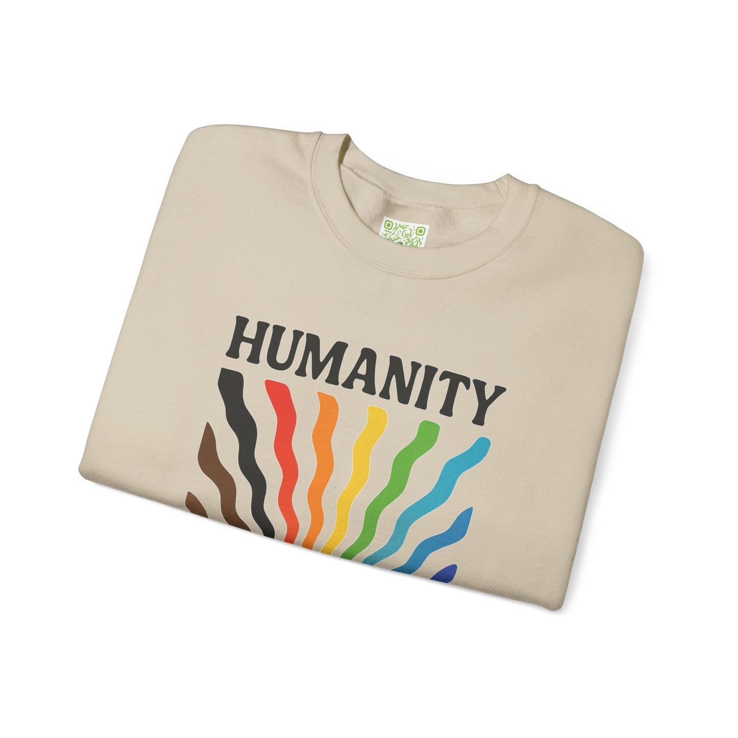 Pride Month Crewneck Sweatshirt, Humanity is Inclusive, LGBT Shirt, Lesbian Pride, Bisexual, Transgender, Equal Rights, pridemonth