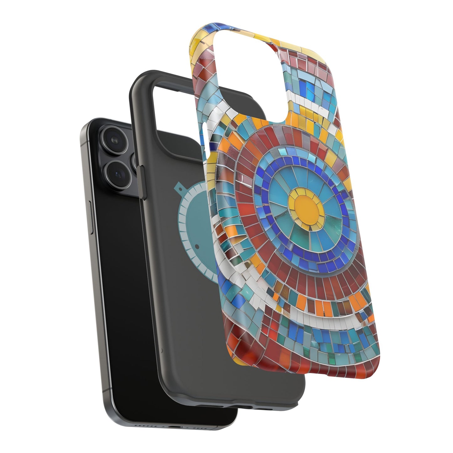 Vibrant Mosaic  iPhone Case - Colorful iPhone Cover, Unique Phone Accessory, MegSafe iPhone cover
