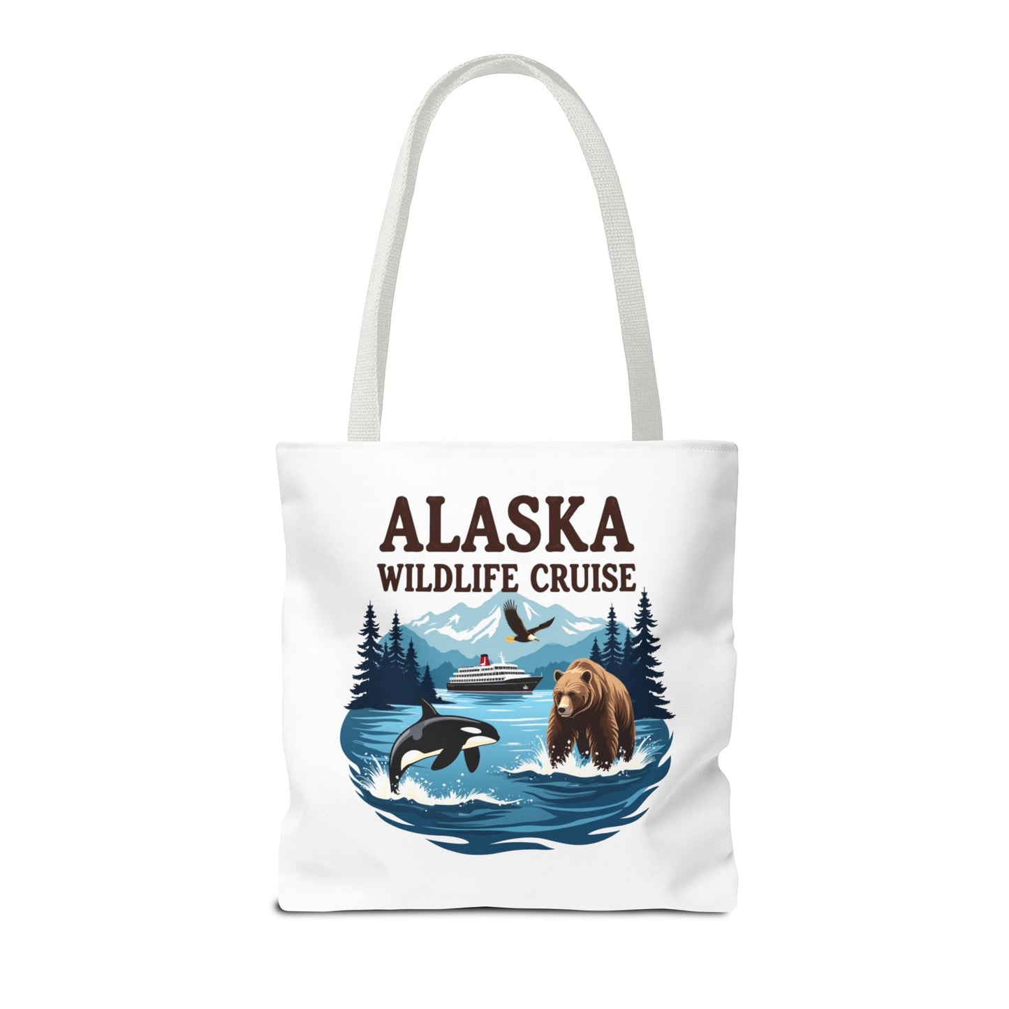 Alaska Wildlife Cruise Tote Bag, Adventure Lovers Gift, Cruise Squad 2025, Alaska Vacation Tote Bag, Alaskan Cruise Tote