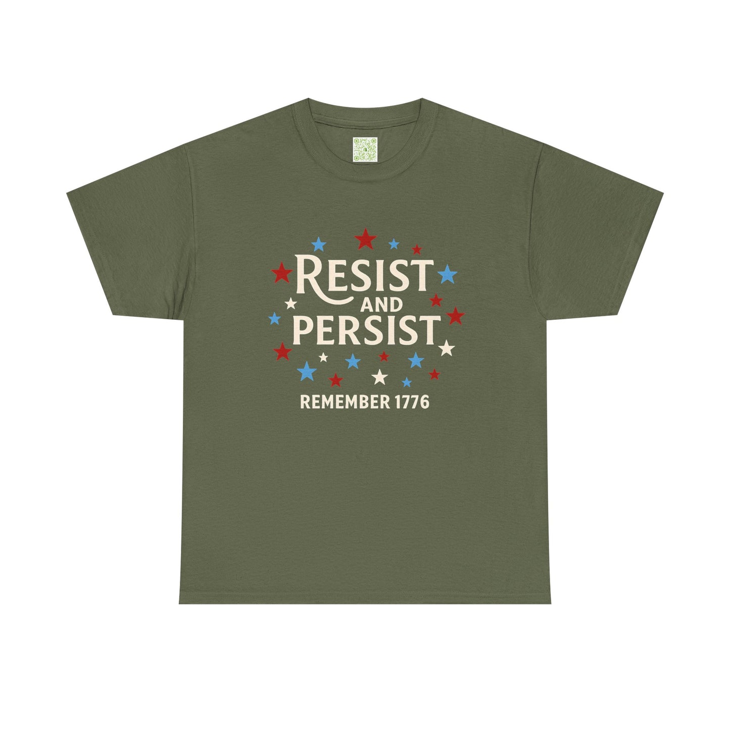 Resist and Persist Tee, Unisex Cotton, Fourth of July Shirt, Memorial Day Shirt, Patriotic Shirt, Freedom Shirt, USA Flag Tee