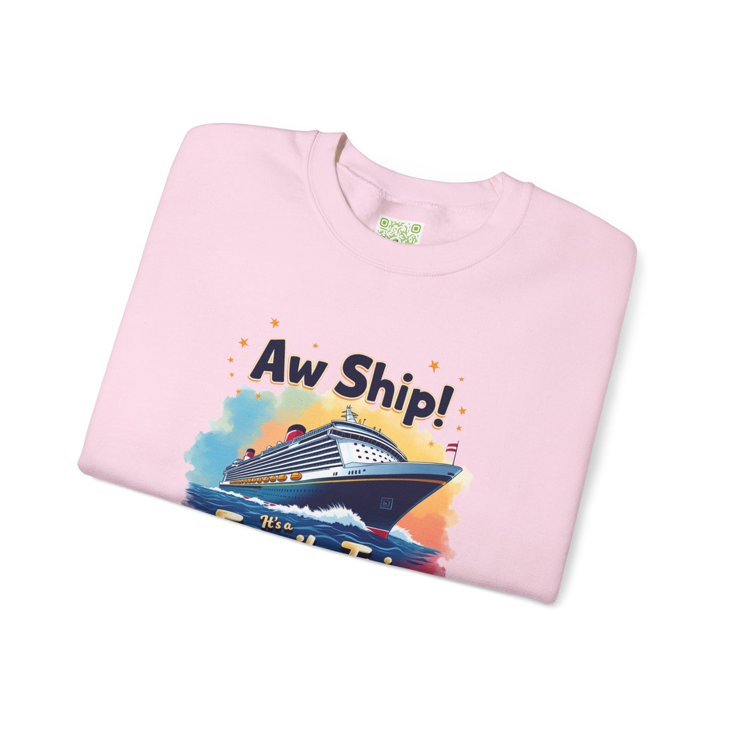 Aw Ship! Family Trip 2025 Unisex Crewneck Sweatshirt, Cruise