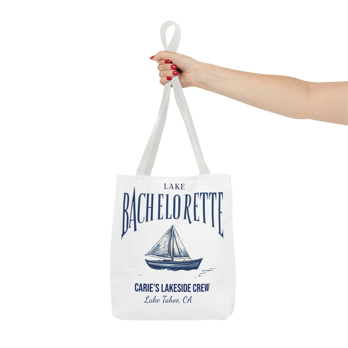 Let's Get Nauti Personalized Tote Bag, Bride Tote Bag, Bridesmaid Tote Bag, Hen Party Favors, Bride Tribe, Lake Bachelorette