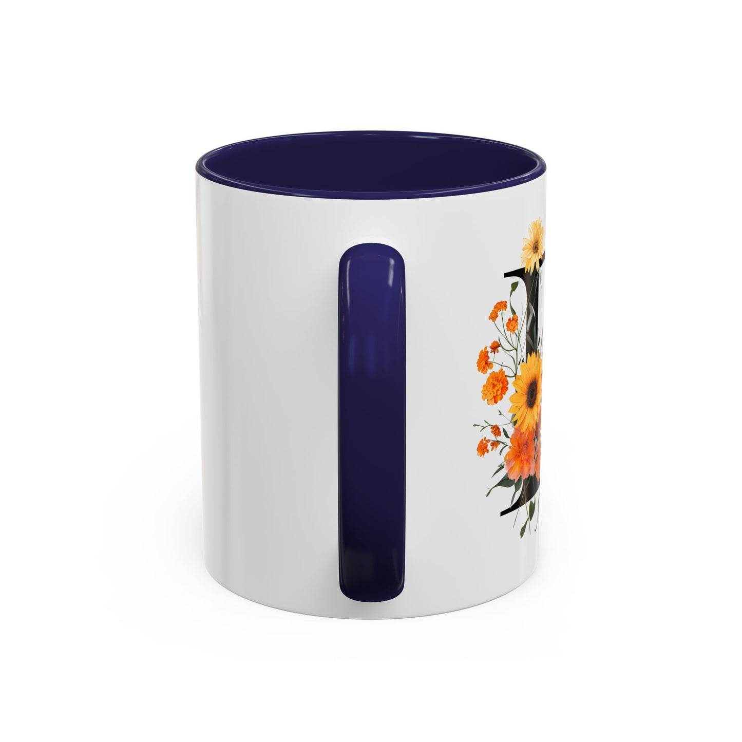 Personalized Floral Monogram - Letter R - Elegant Accent Coffee Mug – Personalized Mothers Day Gift