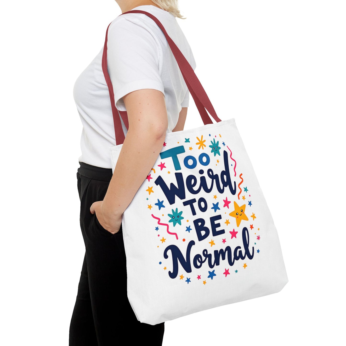 Enneagram Type 4 Tote Bag, To Weird to Be Normal, Personality Test, Enneagram Four, Self Growth Accessories