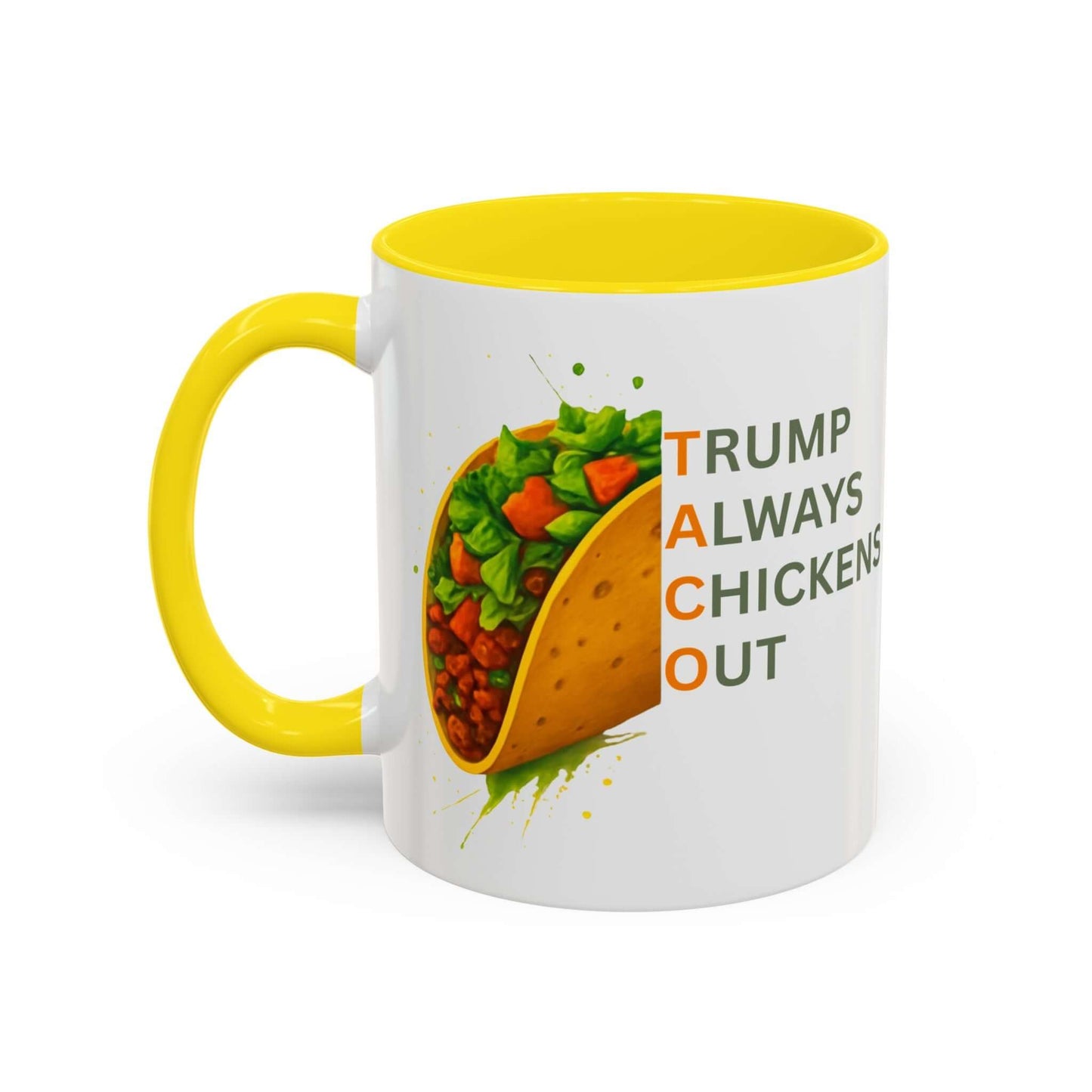 Trump Always Chickens Out TACO Mug, Subtle Anti Trump, Democrat Gift Mug, Funny Liberal Gift, Political Mug