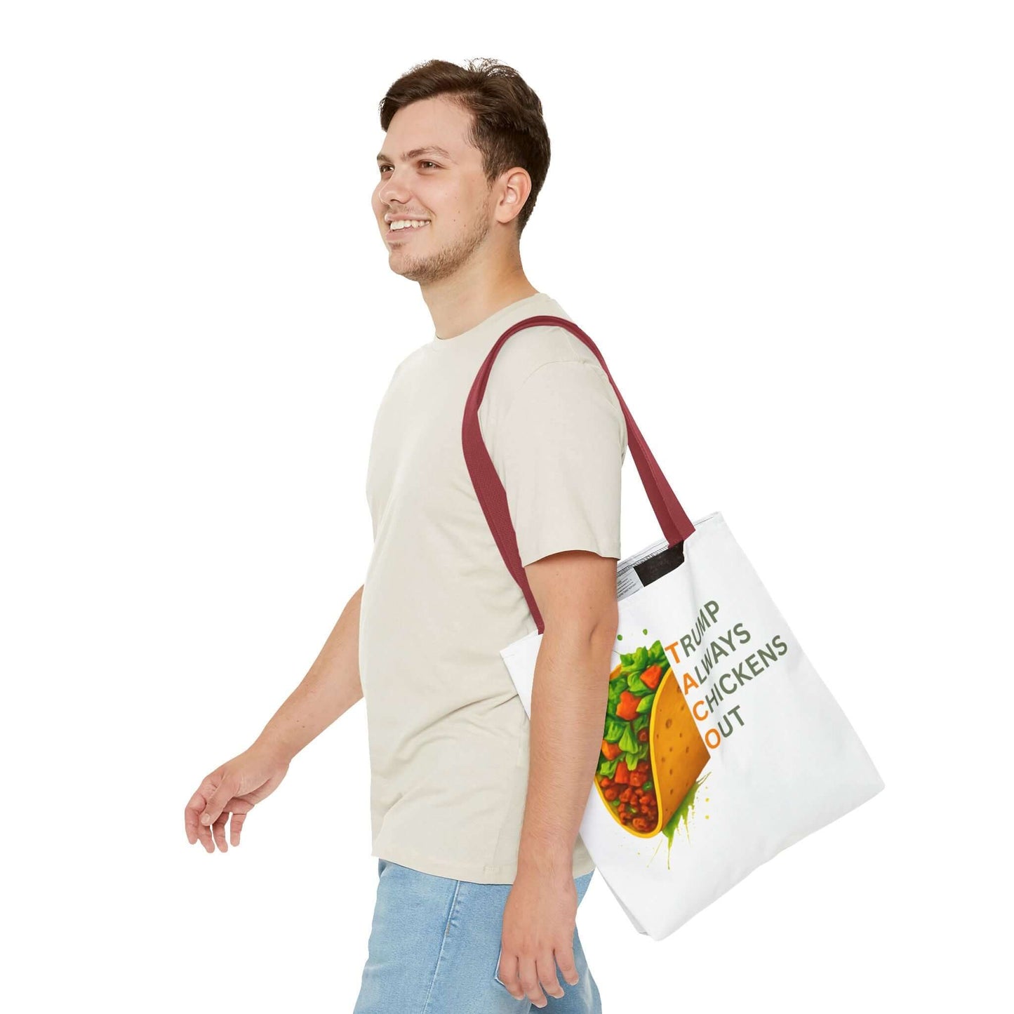 Trump Always Chickens Out TACO Tote, Subtle Anti Trump, Democrat Gift Tote, FDT Tote, Anti-MAGA, Political Tote