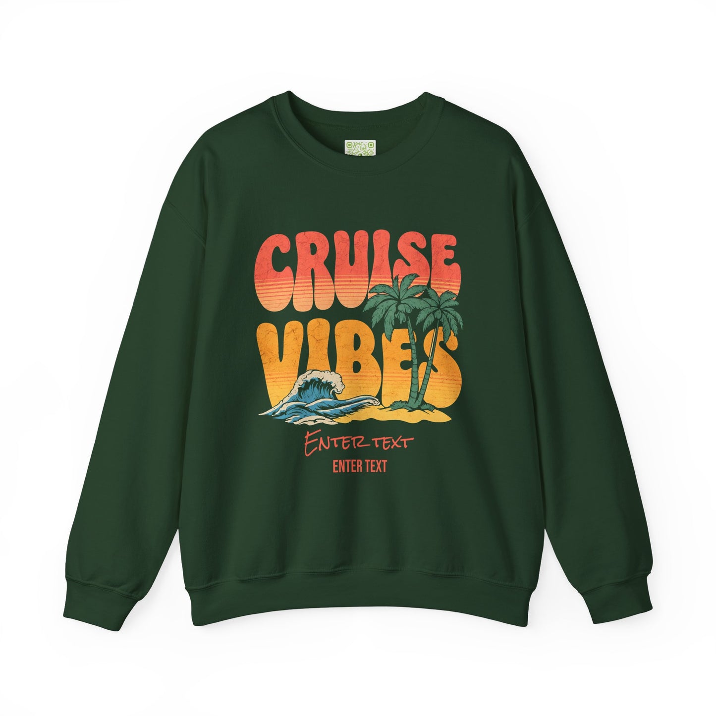 Retro Cruise Vibes Crewneck Sweatshirt, Summer Relaxation Style, Alaska Cruise, Caribbean Cruise, Girls Cruise
