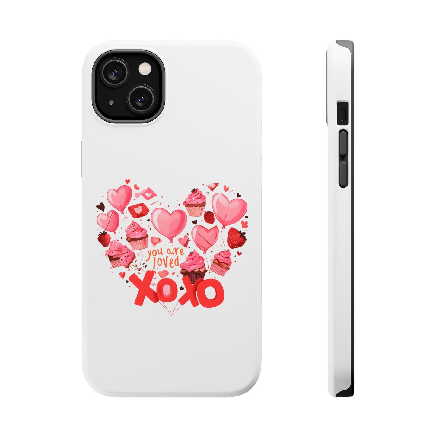 Valentine's Day Magnetic Tough Cases, Cute Phone Cover, Gift for Her, Love Heart Design, Personalizable Tech Accessory