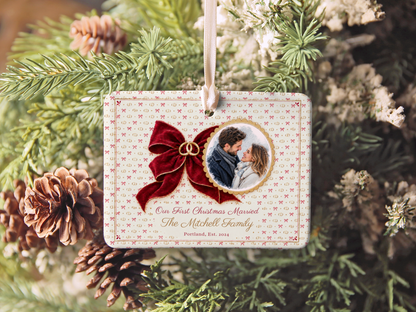 Mr and Mr First Christmas Ornament, Our First Christmas Married 2026, Personalized Gay Wedding Gift, Ceramic Newlywed Keepsake