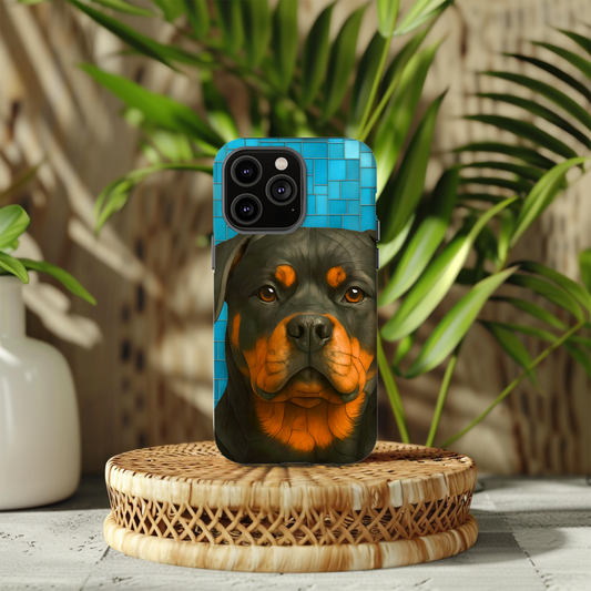 Rottweiler Mosaic Phone Case, Rottie Mama Phone Cover, Rottweiler Mama Gift, Dog Lover Gift, iPhone Dog Case