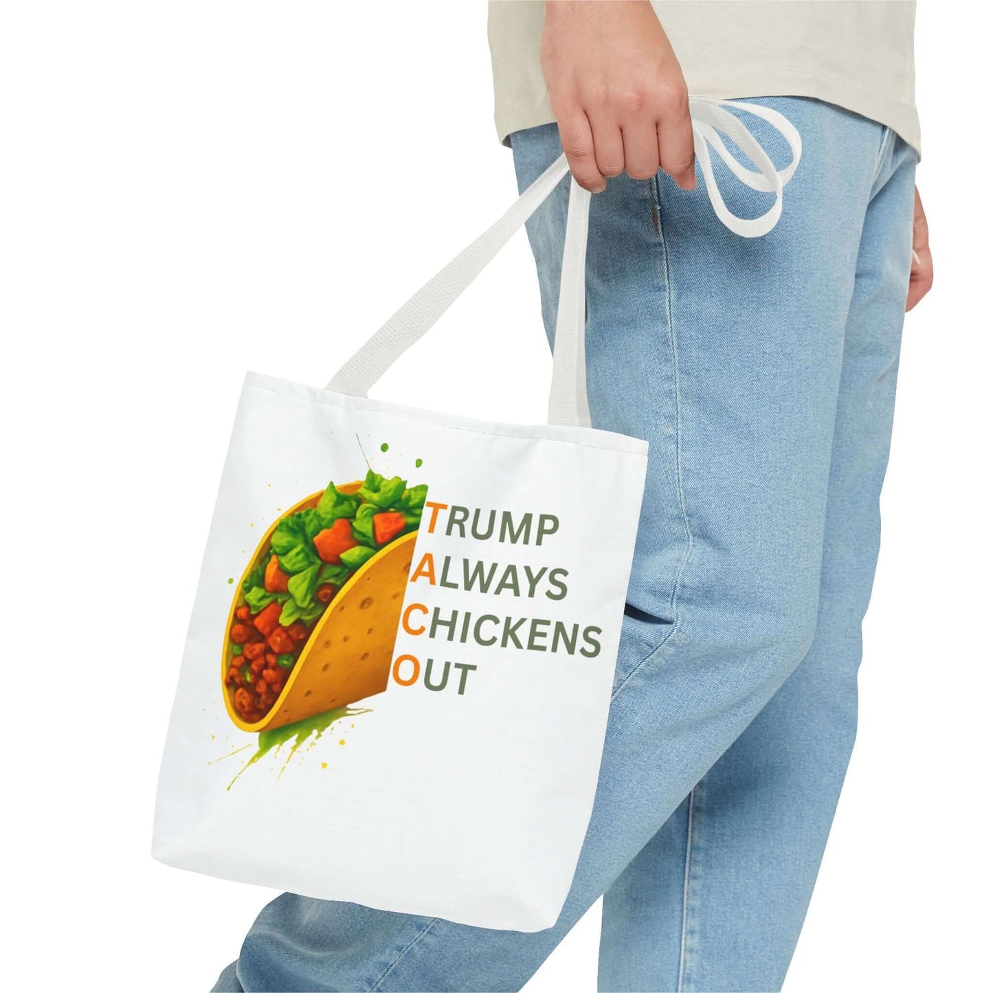 Trump Always Chickens Out TACO Tote, Subtle Anti Trump, Democrat Gift Tote, FDT Tote, Anti-MAGA, Political Tote