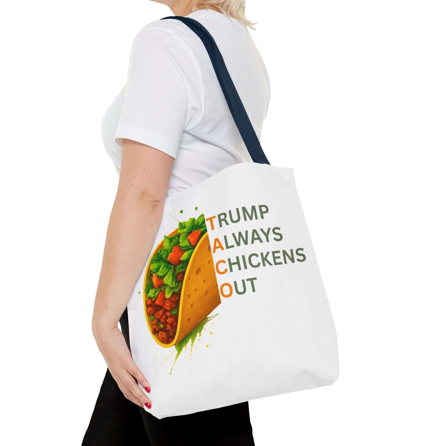 Trump Always Chickens Out TACO Tote, Subtle Anti Trump, Democrat Gift Tote, FDT Tote, Anti-MAGA, Political Tote