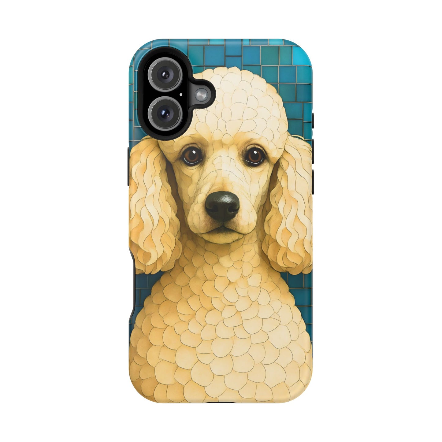 Poodle Mosaic Phone Case, White Poodle Case, Black Poodle Phone Cover, Dog iPhone Case, Dog Lover Gift