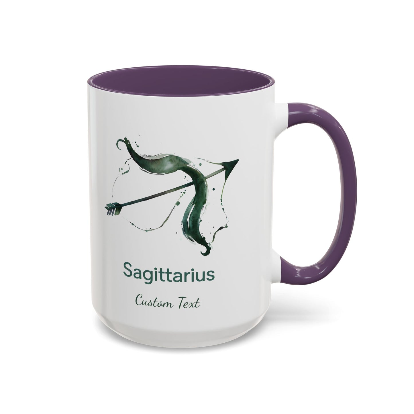Personalized Sagittarius Accent Coffee Mug, Zodiac Mug, Astrology Mug, Custom Zodiac Gift, Birth Month, Sagittarius Zodiac Sign