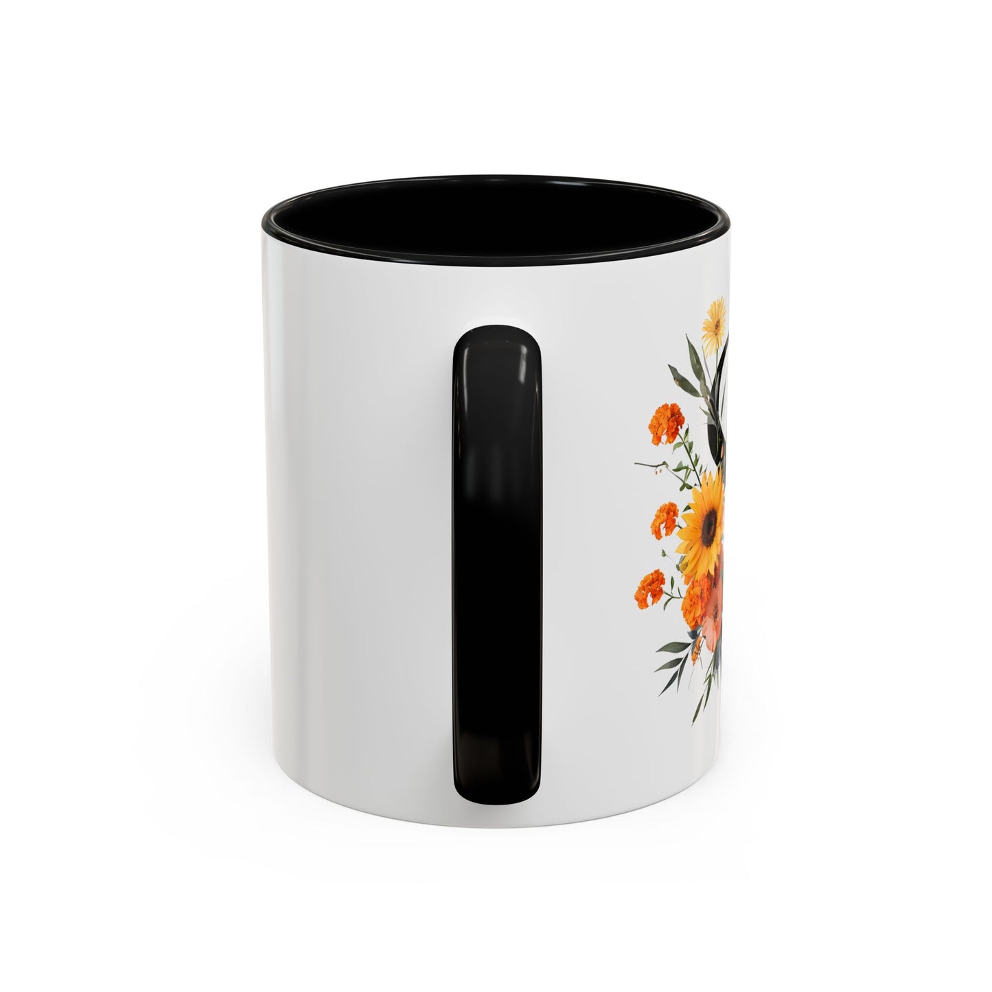 Personalized Floral Monogram - Letter S - Elegant Accent Coffee Mug – Personalized Mothers Day Gift