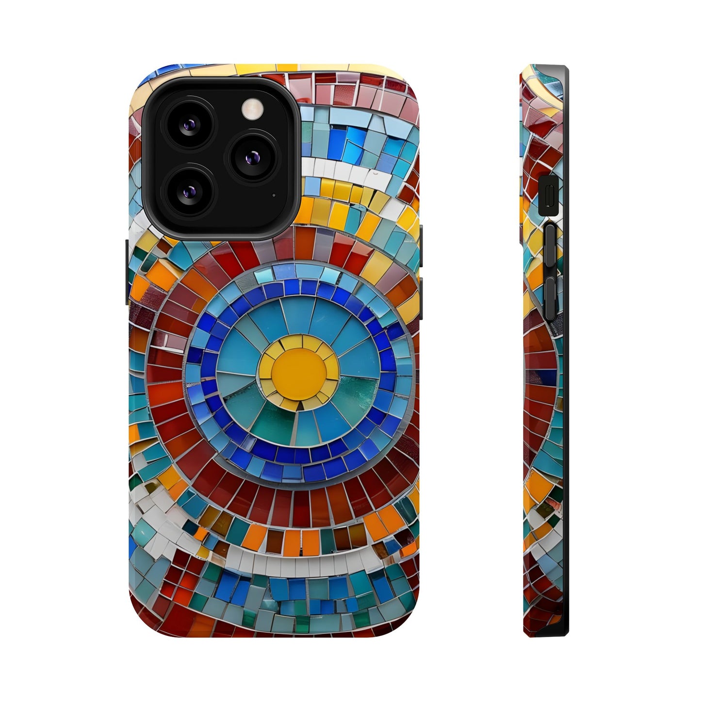 Vibrant Mosaic  iPhone Case - Colorful iPhone Cover, Unique Phone Accessory, MegSafe iPhone cover