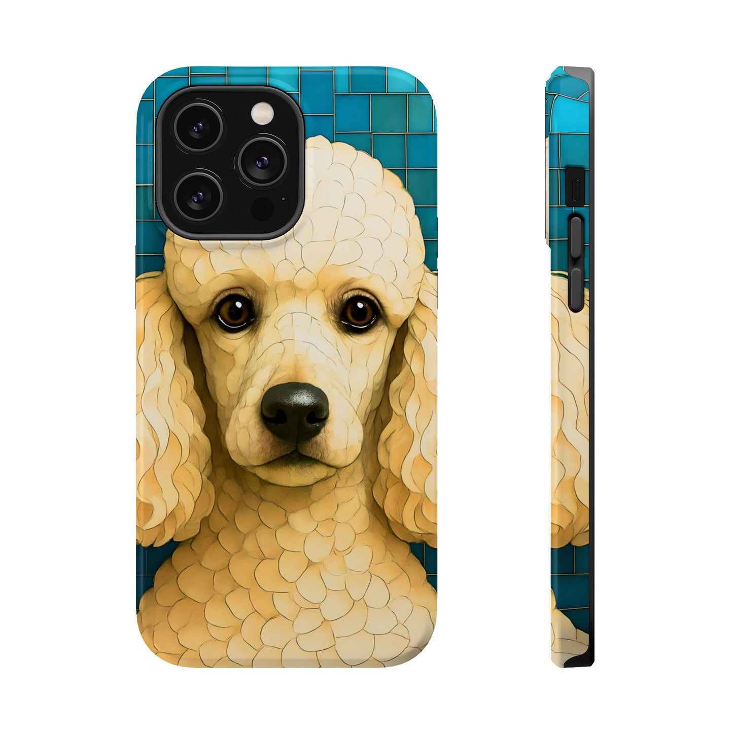 Poodle Mosaic Phone Case, White Poodle Case, Black Poodle Phone Cover, Dog iPhone Case, Dog Lover Gift