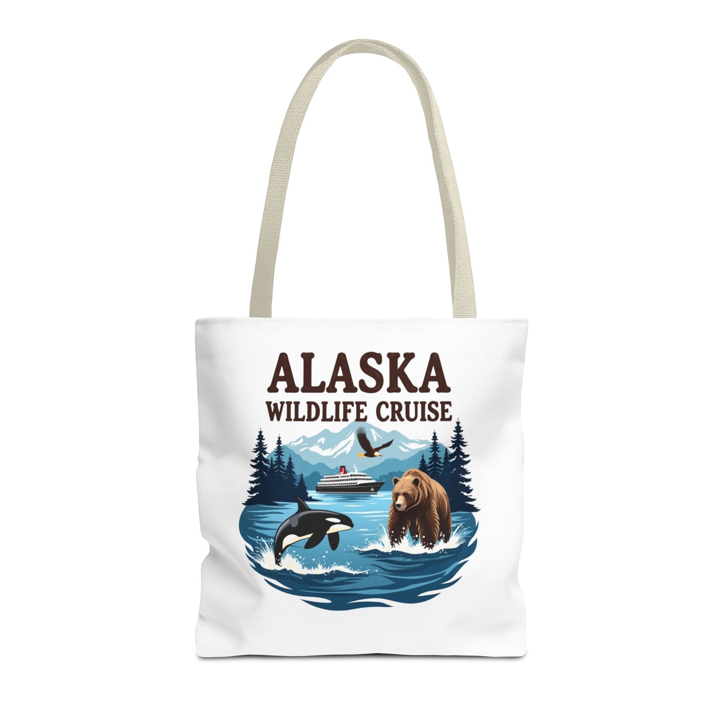 Alaska Wildlife Cruise Tote Bag, Adventure Lovers Gift, Cruise Squad 2025, Alaska Vacation Tote Bag, Alaskan Cruise Tote