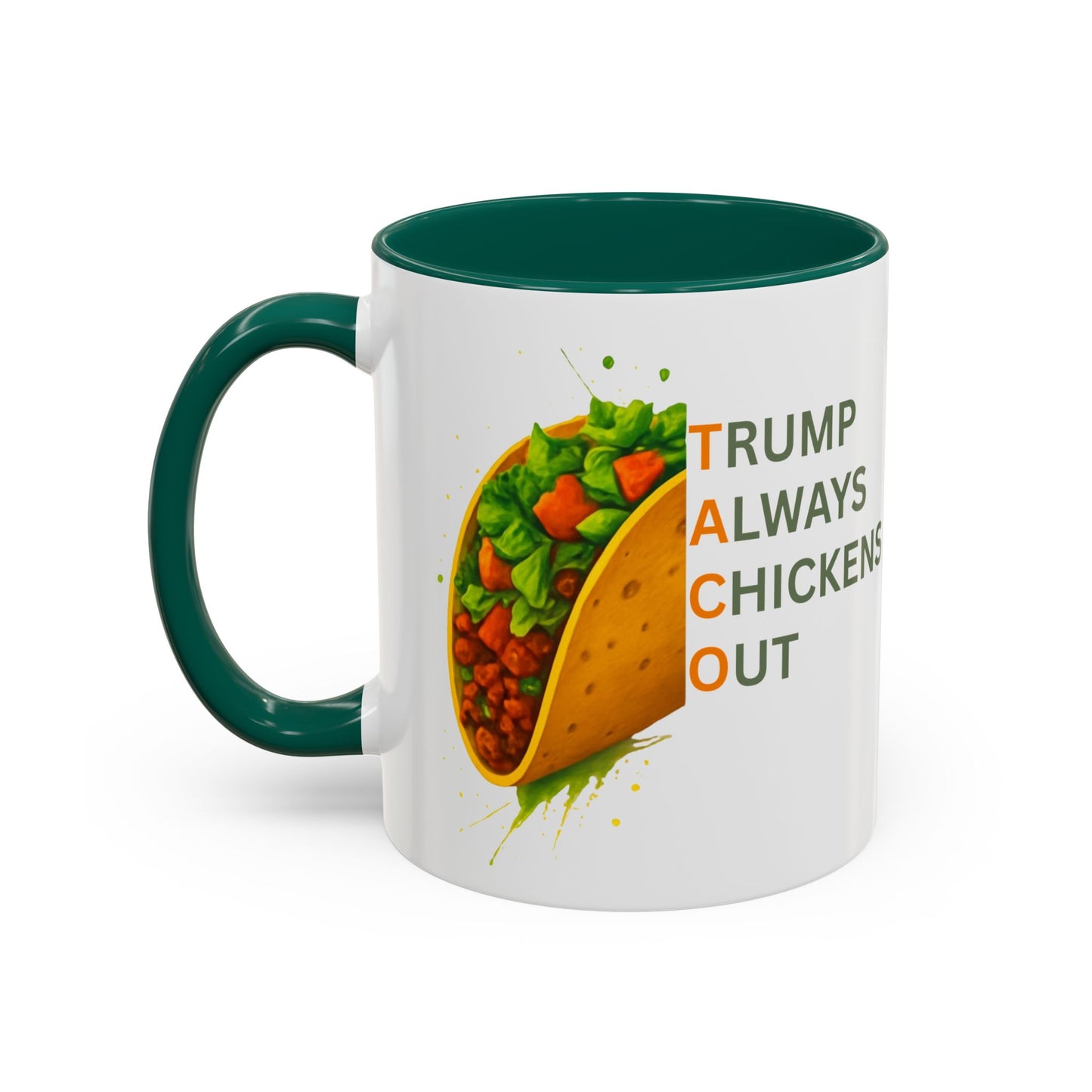 Trump Always Chickens Out TACO Mug, Subtle Anti Trump, Democrat Gift Mug, Funny Liberal Gift, Political Mug