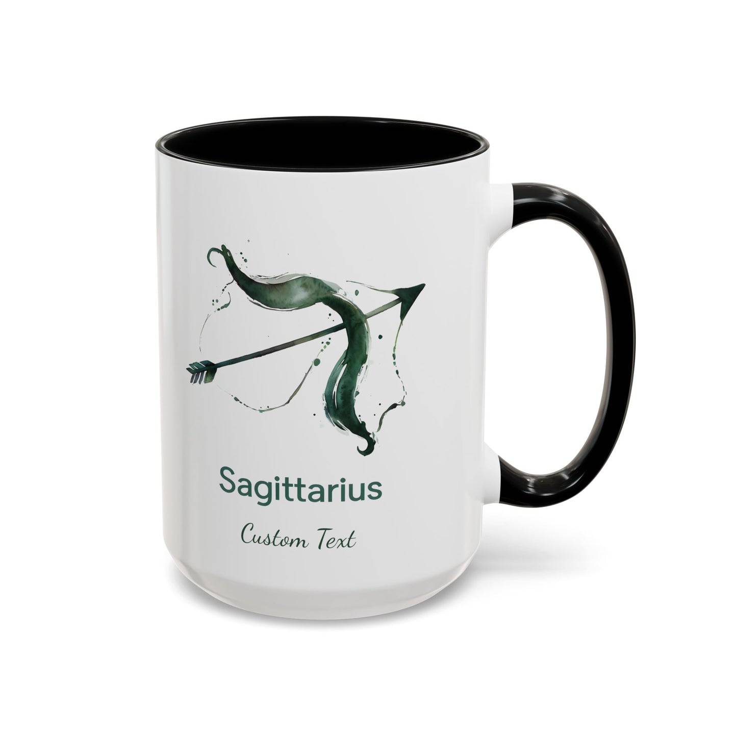 Personalized Sagittarius Accent Coffee Mug, Zodiac Mug, Astrology Mug, Custom Zodiac Gift, Birth Month, Sagittarius Zodiac Sign