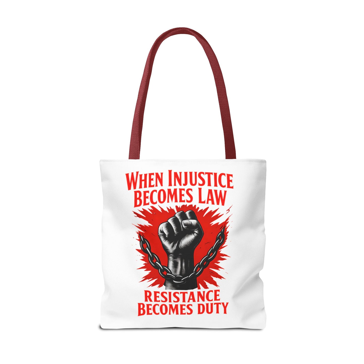 Resistance Duty Tote Bag, Political Protest Tote, Graphic Tote Bag, Subtle Anti Trump, Trendy Tote Bag, Injustice Law
