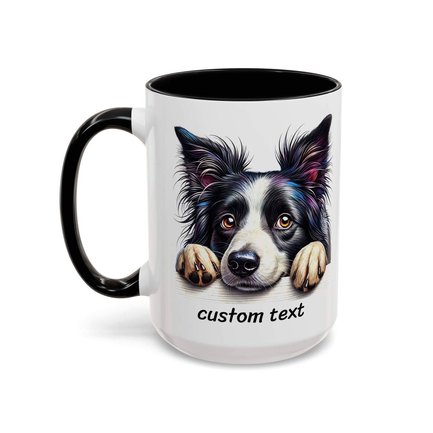 Funny Dog Lover Border Collie Accent Mug - "Dog is Friendly, I am Not"