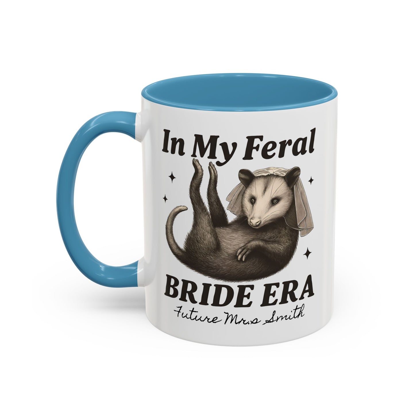 Feral Bride Era Coffee Mug, Funny Bride Mug, In My Feral Era Mug, Opossum Bride Mug, Bride Gift Idea, Quirky Bride Gift