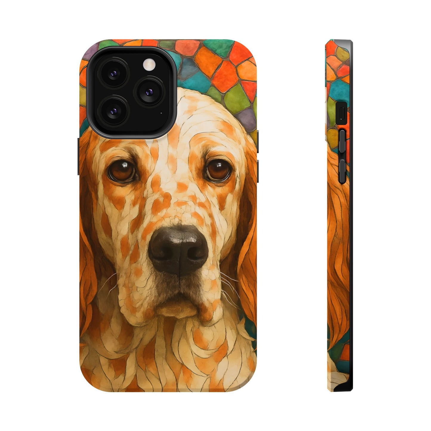 English Setter Mosaic Phone Case, Irish Setter, Dog Phone Case, iPhone Dog Case, Dog iPhone Case, Dog Lover Gift