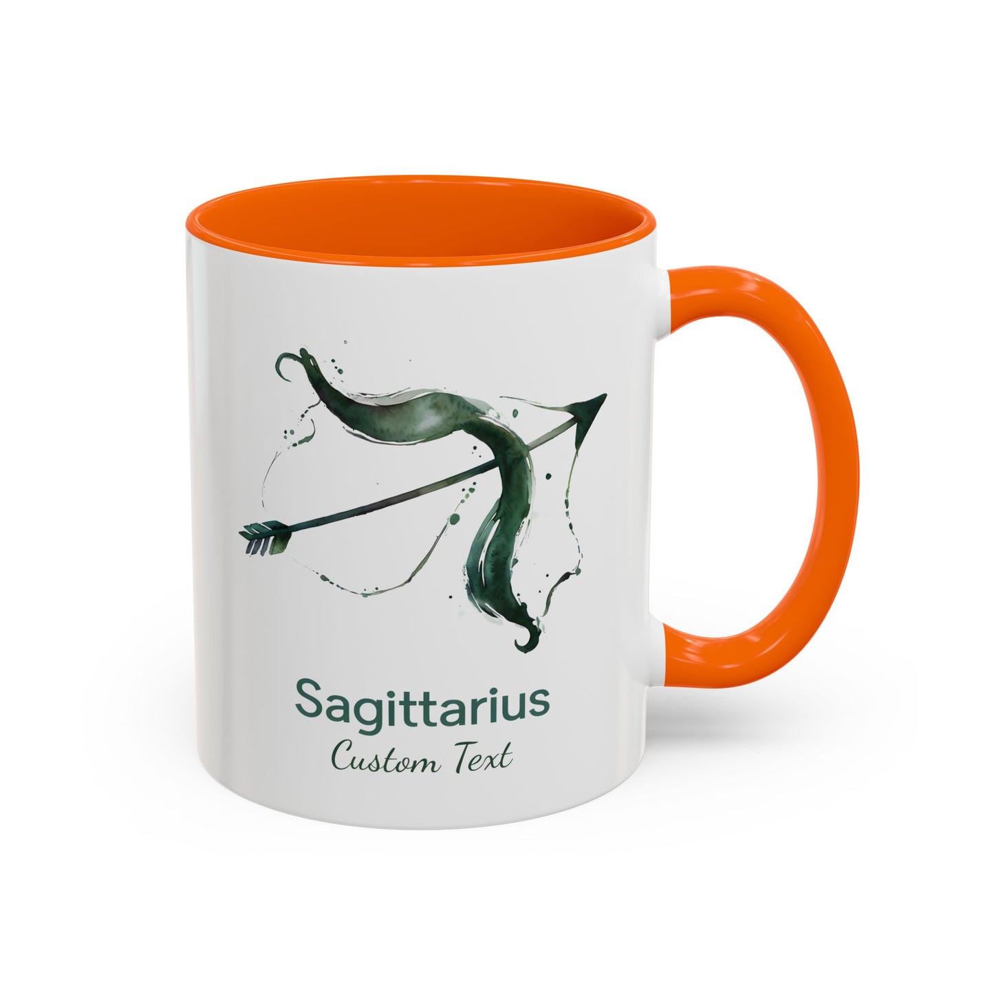 Personalized Sagittarius Accent Coffee Mug, Zodiac Mug, Astrology Mug, Custom Zodiac Gift, Birth Month, Sagittarius Zodiac Sign