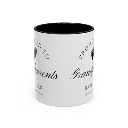 Promoted to Grandparents Mug, Pregnancy Announcement Coffee Cup, Baby Reveal Gift, New Grandparent Mug, Personalized Baby Announcement