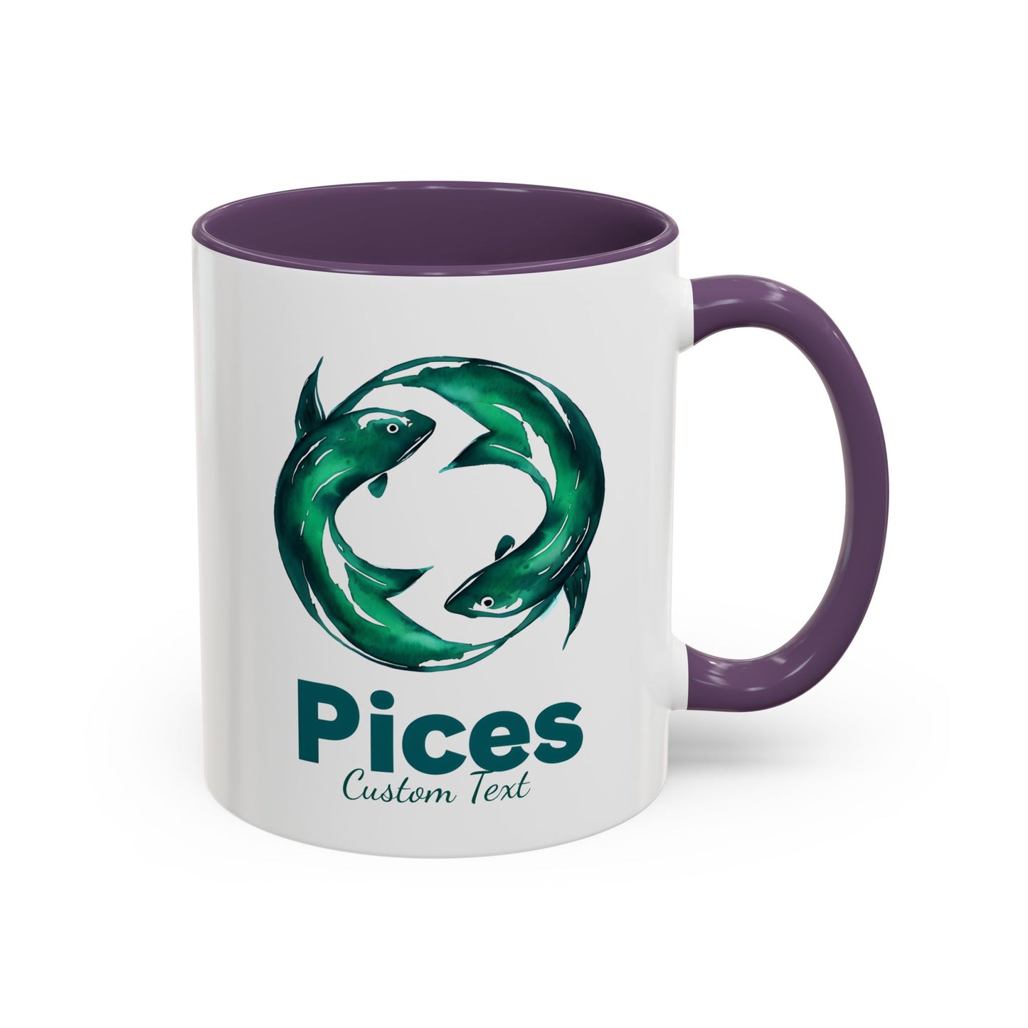 Personalized Pisces Accent Coffee Mug, Zodiac Mug, Astrology Mug, Zodiac Sign Mug, Custom Zodiac Gift, Pisces Birthday Gift