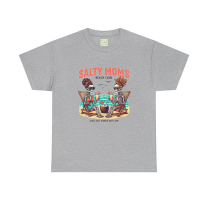 Salty Moms Beach Club Unisex Tee, Summer Fun Shirt, Beach Day Tee, Beachwear Gift, Mom Gift, Graphic Tee