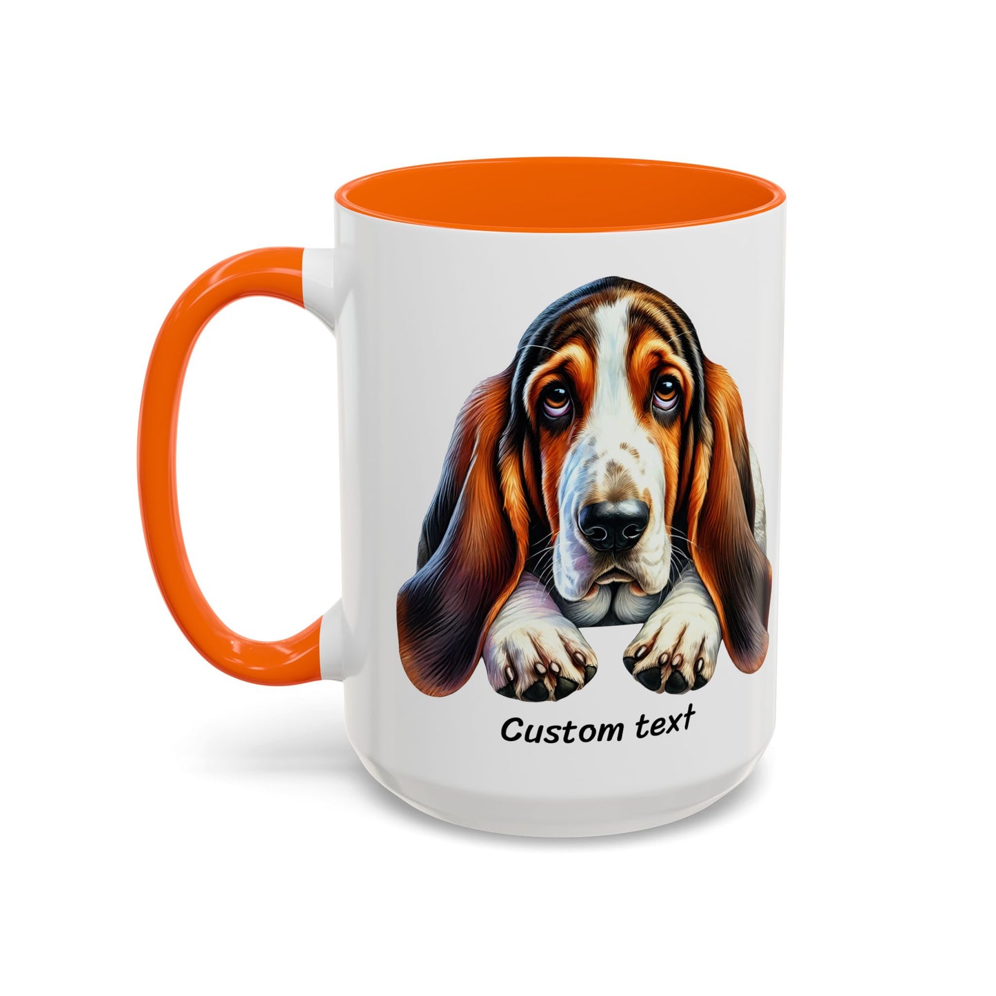 Funny Basset Hound Dog Lover Mug, Dog is Friendly, I am Not' Coffee Cup, Dog Mom Gift for Pet Lovers with Attitude and Humor