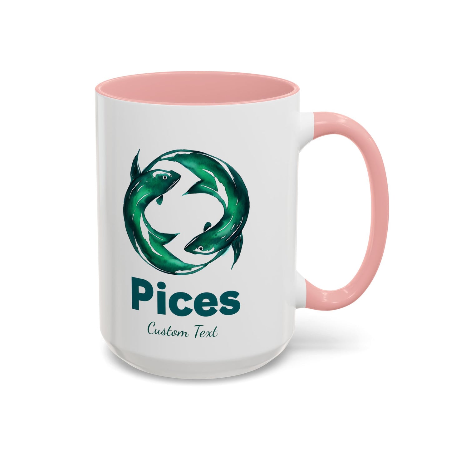 Personalized Pisces Accent Coffee Mug, Zodiac Mug, Astrology Mug, Zodiac Sign Mug, Custom Zodiac Gift, Pisces Birthday Gift