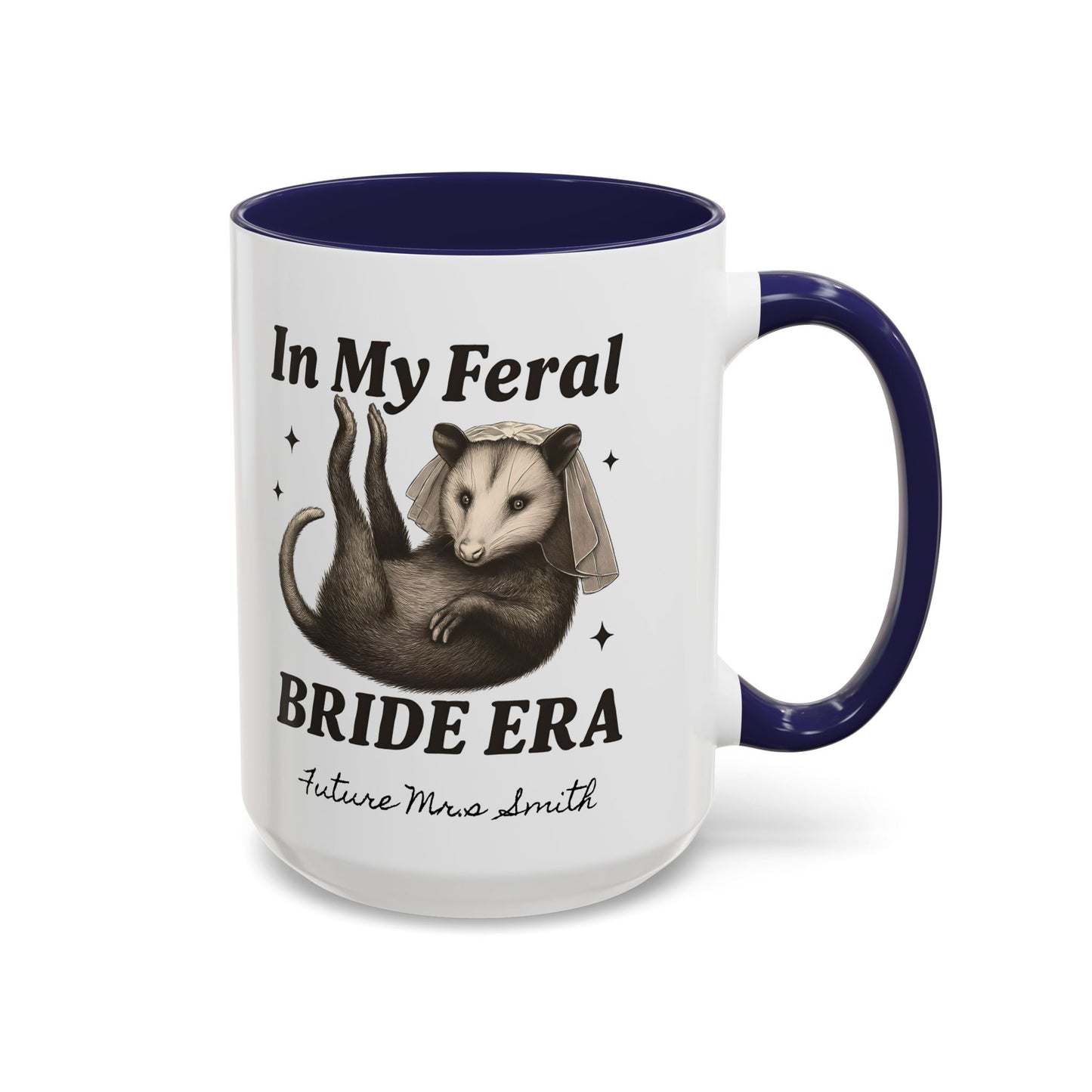 Feral Bride Era Coffee Mug, Funny Bride Mug, In My Feral Era Mug, Opossum Bride Mug, Bride Gift Idea, Quirky Bride Gift