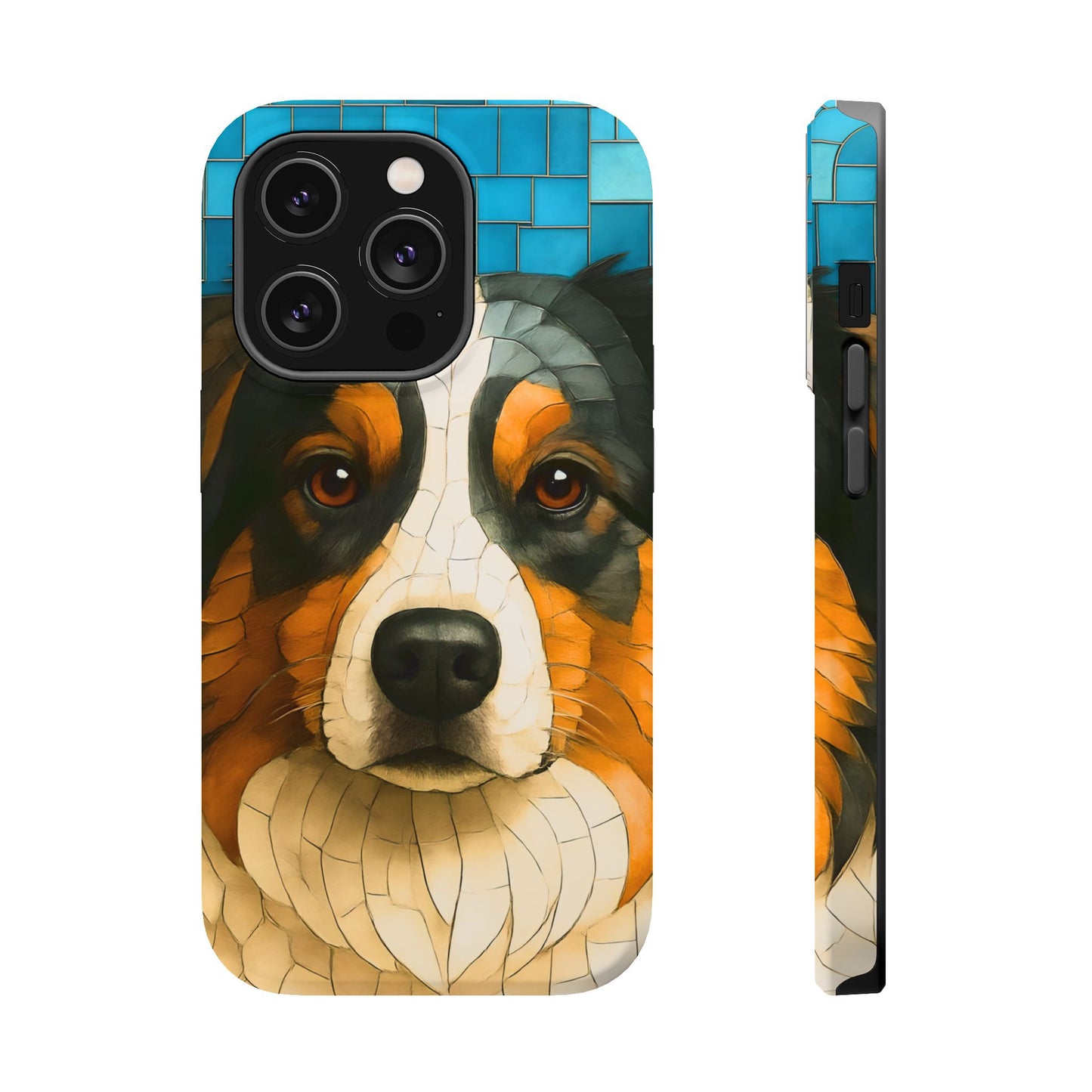 Australian Shepherd Mosaic Phone Case, iPhone Dog Case, Dog Lover Gift, Shepherd Dog Cover, Dog Phone Protector
