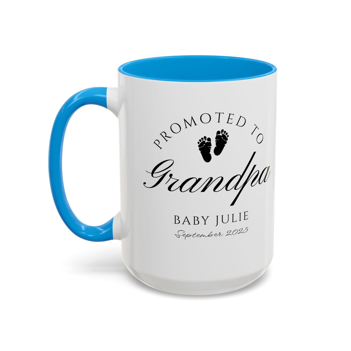 Promoted to Grandpa Mug, Personalized New Grandpa Gift 2025, Custom Baby Announcement Coffee Cup, Pregnancy Reveal for Grandfather, First Grandchild Gift