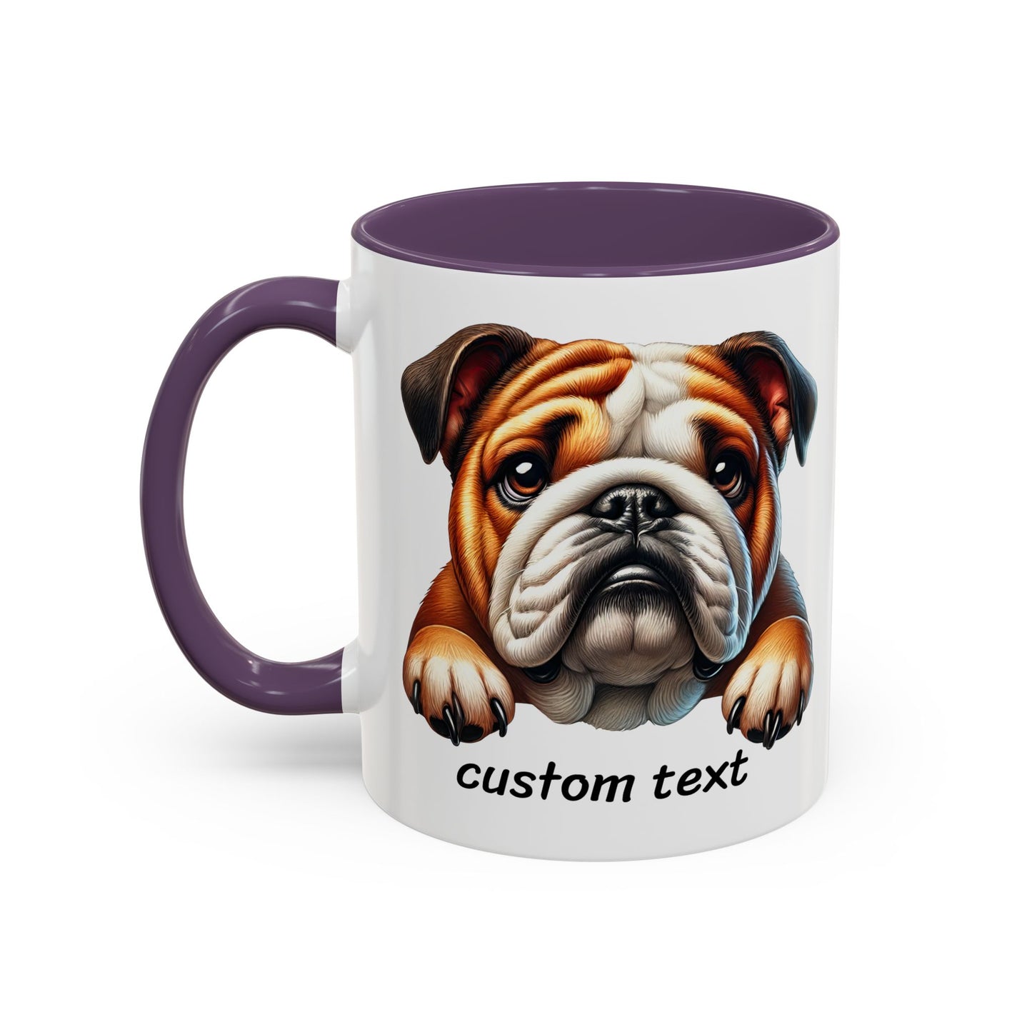 Funny Dog Lover English Bulldog Accent Mug - "Dog is Friendly, I am Not"