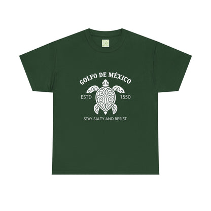 Gulf of Mexico Turtle Cotton Tee, Golfo de Mexico, Stay Salty Shirt, Sea Turtle Shirt, Turtle Shirt, Conversation Starter