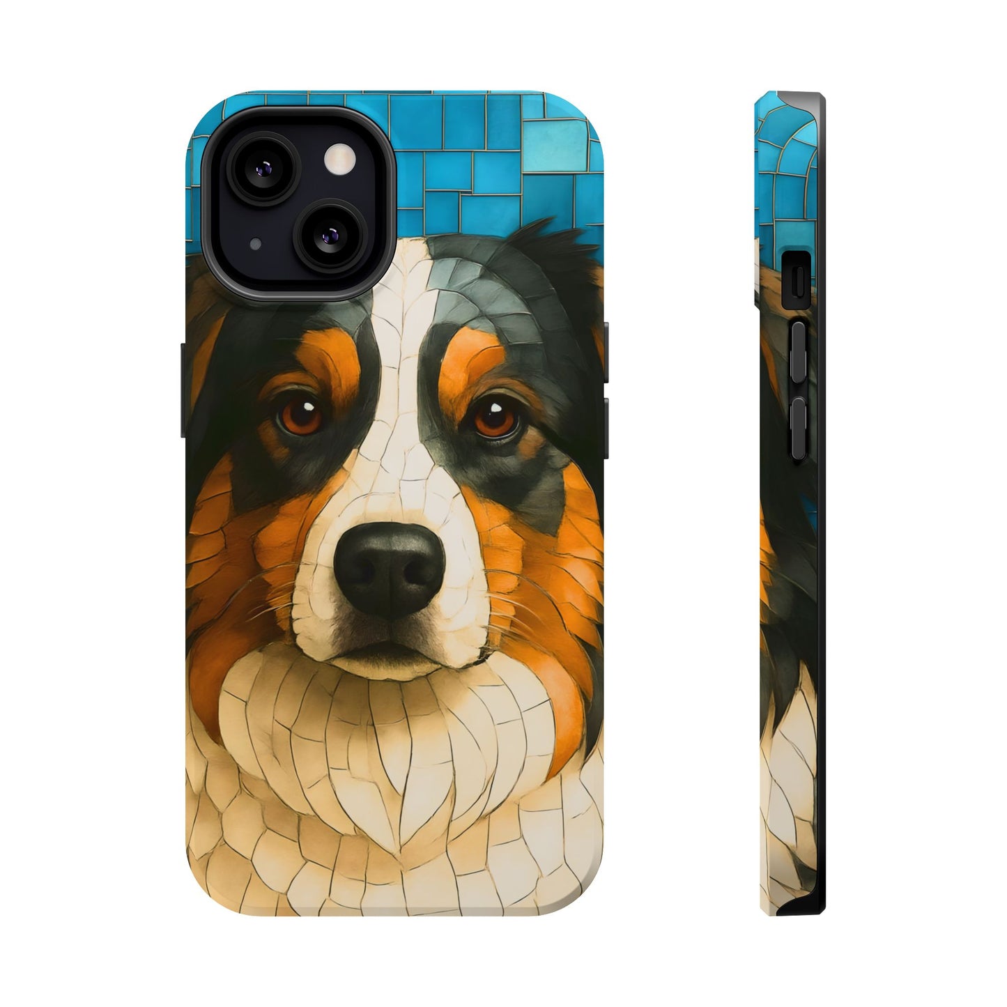 Australian Shepherd Mosaic Phone Case, iPhone Dog Case, Dog Lover Gift, Shepherd Dog Cover, Dog Phone Protector