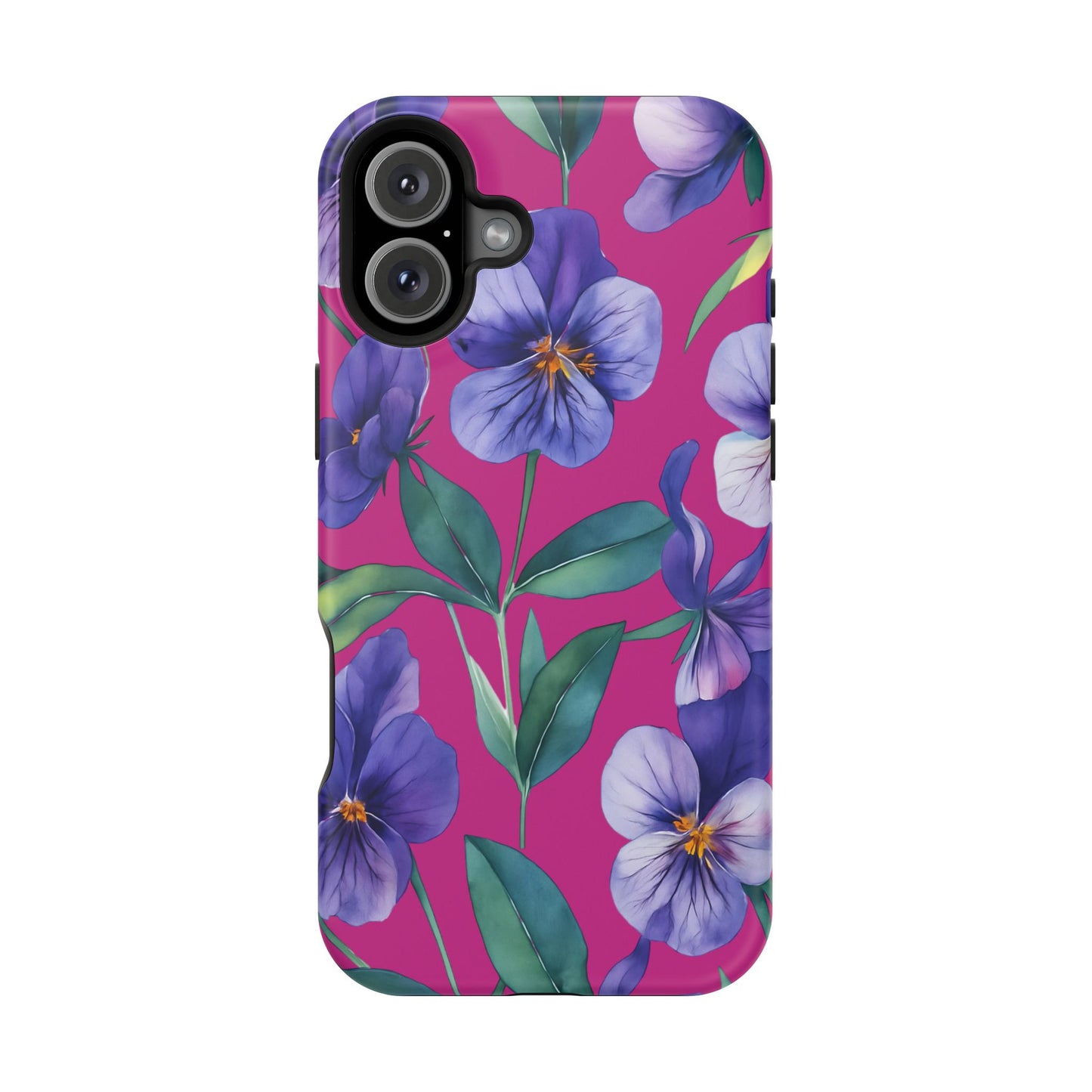 African Violet Floral Magnetic Tough Case, Summer Iphone Case, Wildflower Case, Flower Phone Cover, Stylish Phone Case