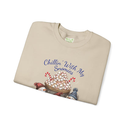 Chillin with my Snomies Sweatshirt, Snowman Apparel, Funny Snowman Shirt, Cute Snowman, Let It Snow, Snowman Lover Gift