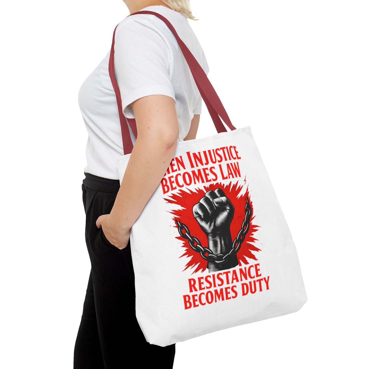 Resistance Duty Tote Bag, Political Protest Tote, Graphic Tote Bag, Subtle Anti Trump, Trendy Tote Bag, Injustice Law