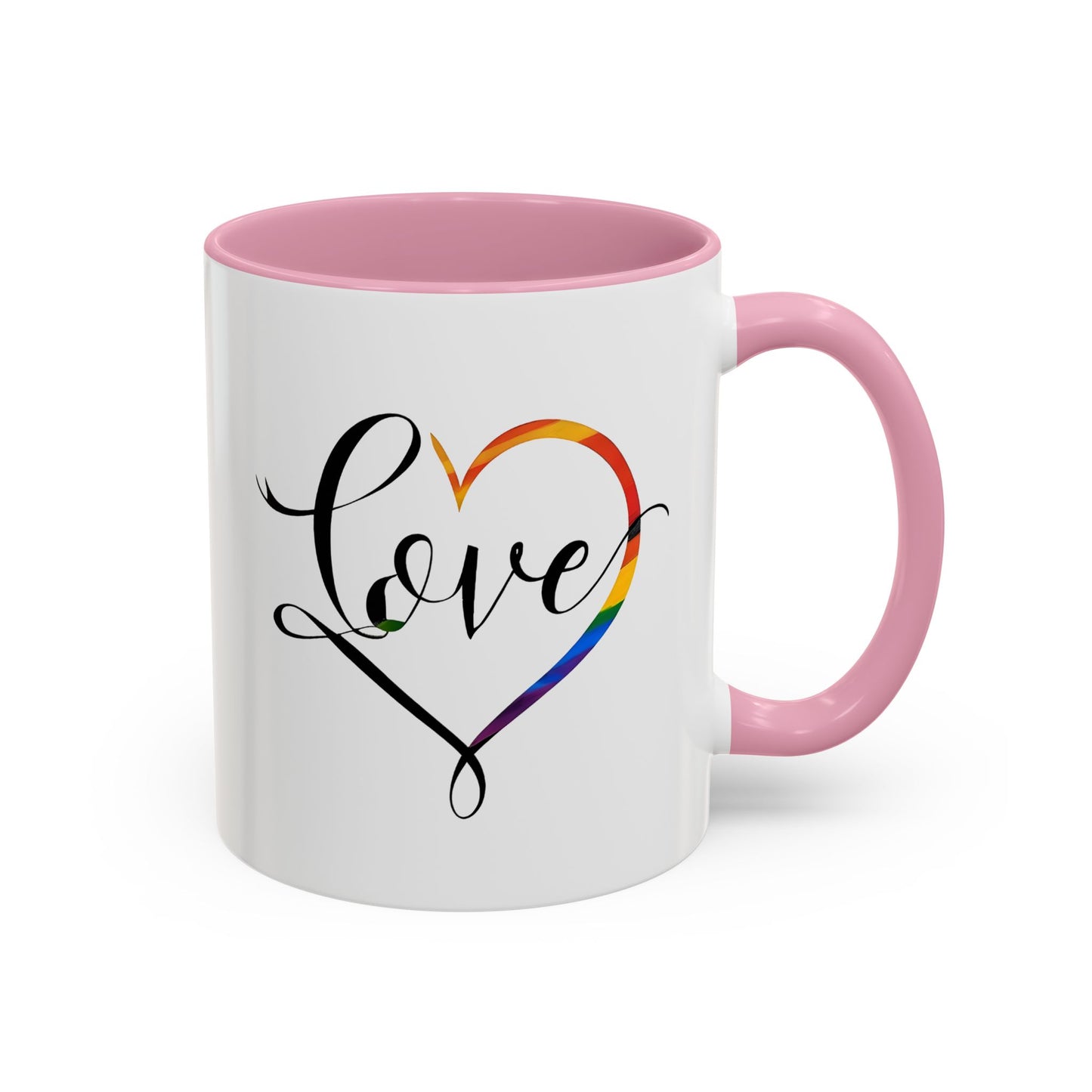 Celebration Rainbow Heart Mug  - Celebrate Diversity and Unity  - Valentine's Gift - Pride Celebration Mug
