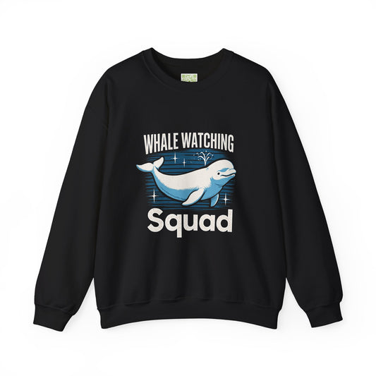Whale Watching Squad Sweatshirt, Unisex Crewneck, Personalized Whale Watching, Whale Shirt, Whale Gifts, Blue Whale