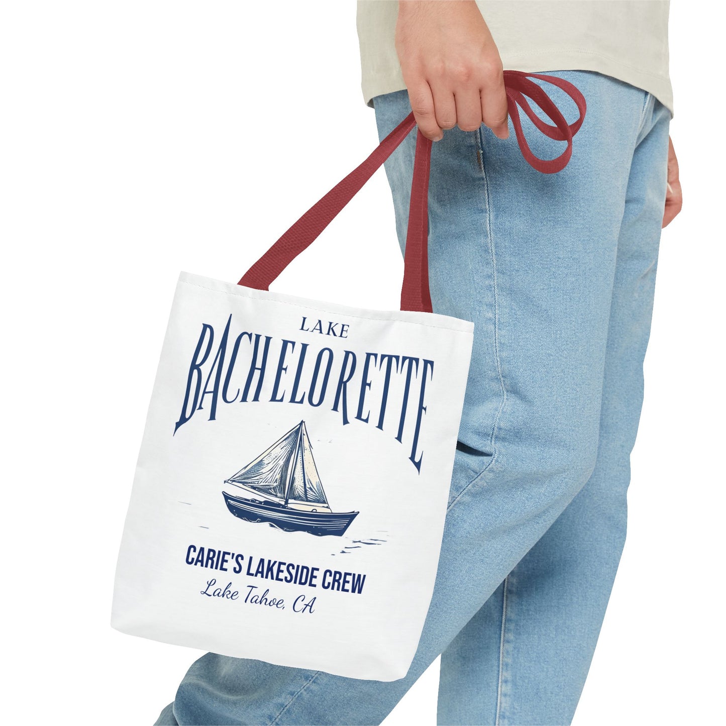 Let's Get Nauti Personalized Tote Bag, Bride Tote Bag, Bridesmaid Tote Bag, Hen Party Favors, Bride Tribe, Lake Bachelorette